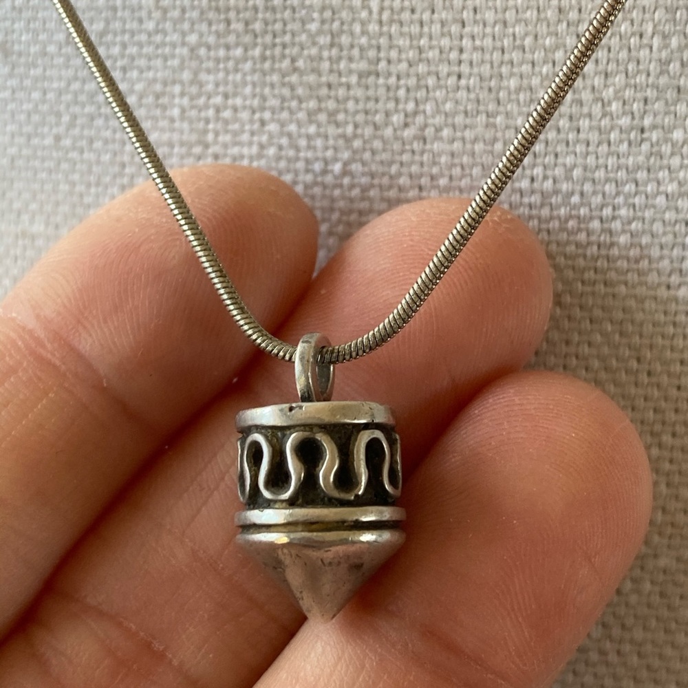 NWT Vintage Sterling Silver Plumb Line on Sterling 925 Snake Chain